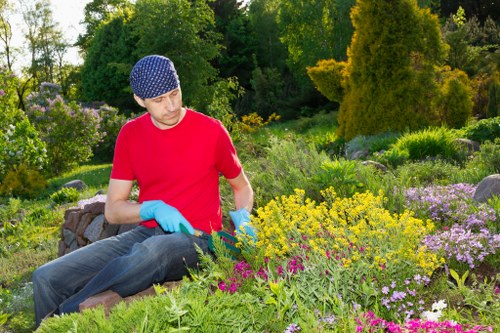 Cleared residential garden space in Harefield after tidy-up